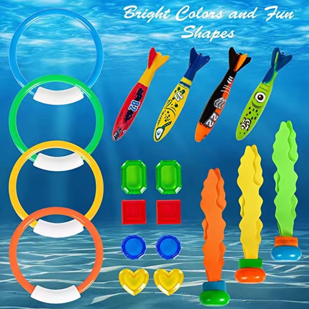 Non-Toxic Diving Toys Children'S Swimming Pool Treasure Hunt Water Ring Diamond Breath Closure Training Water Suit Underwater Toys For Kid