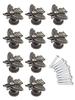 10Pcs Antique Pull Handle Drawer Single Hole Door Handle Cabinet Handles Furniture Hardware Accessories
