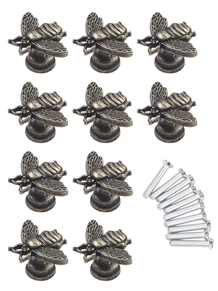 10Pcs Antique Pull Handle Drawer Single Hole Door Handle Cabinet Handles Furniture Hardware Accessories