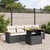VidaXL Garden Lounge Set with Cushions 5 Pcs, Patio Sofas, Patio Furniture Set, Outdoor Furniture, Black 3272953