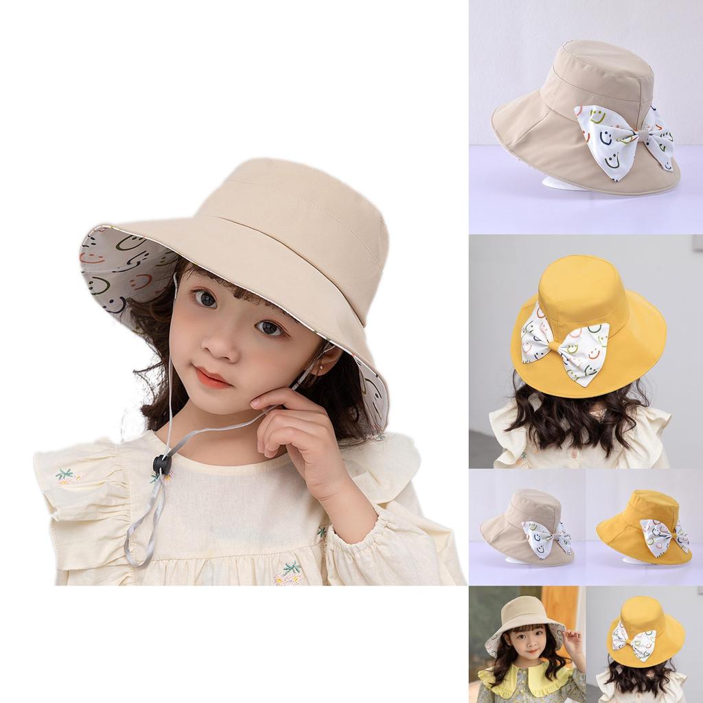 Childrens Sun Protection Bucket Hat With Wide Brim For Summer Outdoor Play And Casual Outings