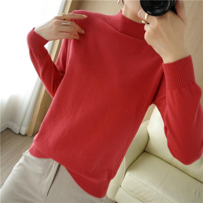 Damegenser MODERN NEW SAGA Vårullgensere Turtleneck strikket genser Høst Dame Jumper Strikket Topp