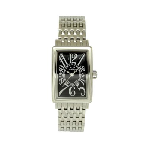 

Technos Women s Three-Hand Rectangular Watch T9927SB Silver
