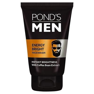 Pond's Men Energy Bright Anti-Dullness Facewash With Coffee Bean, 100 G
