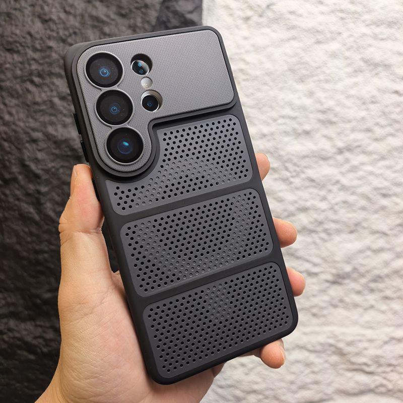 Mesh Heat Dissipation for Magsafe Case For Samsung S26 Ultra Summer Breathable Cooling Lens Film Cover For Galaxy S25 S24 Ultra