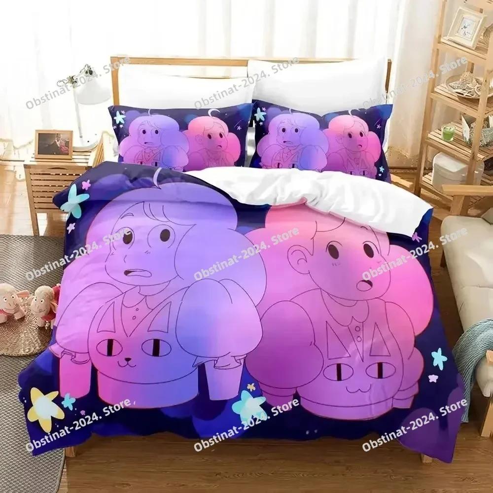 Cartoon Bee PuppyCat Bedding Set Printed single Comforter Quilt Bed Cover Duvet Cover Pillow Case 3 Pieces Sets Kids Adult Size