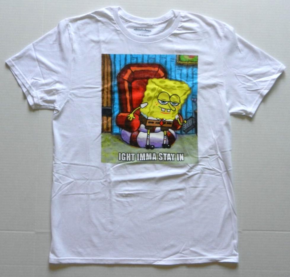 Nickelodeon SpongeBob SquarePants IGHT IMMA STAY IN Shirt New