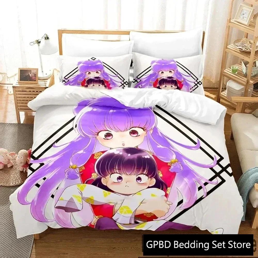 New 3D Print Anime Ranma 12 Comfortable Duvet Quilt Cover Pillowcase Bedding Set Children Bedroom Decoration Home Textile