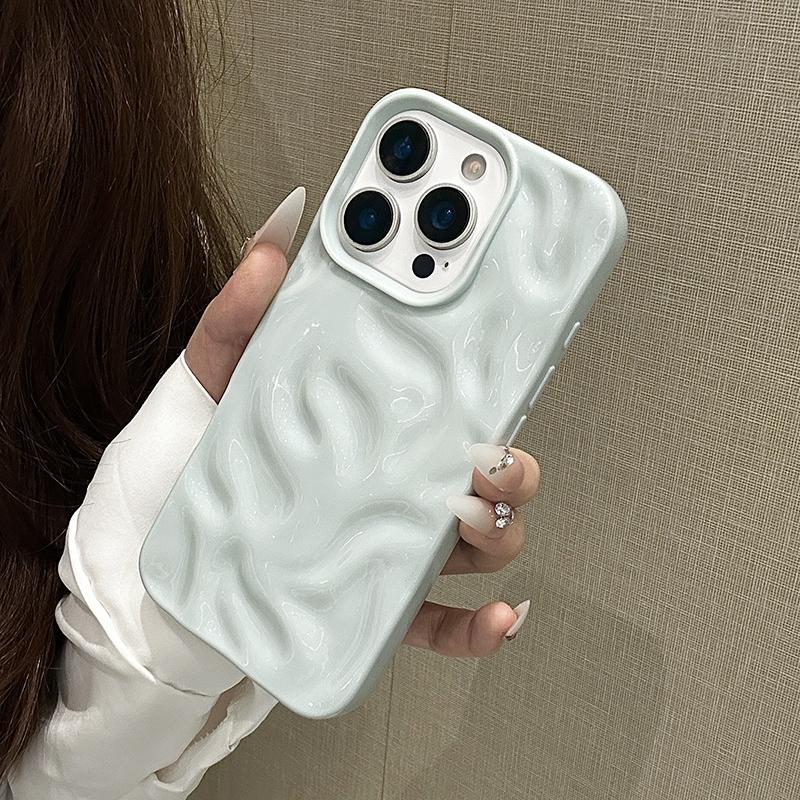 Ins 3D Rose Meteorite Pattern Texture Case For iPhone 16 Pro Max 17 15 14 13 12 11 XS XR X 7 8 Plus Soft TPU Phone Back Cover