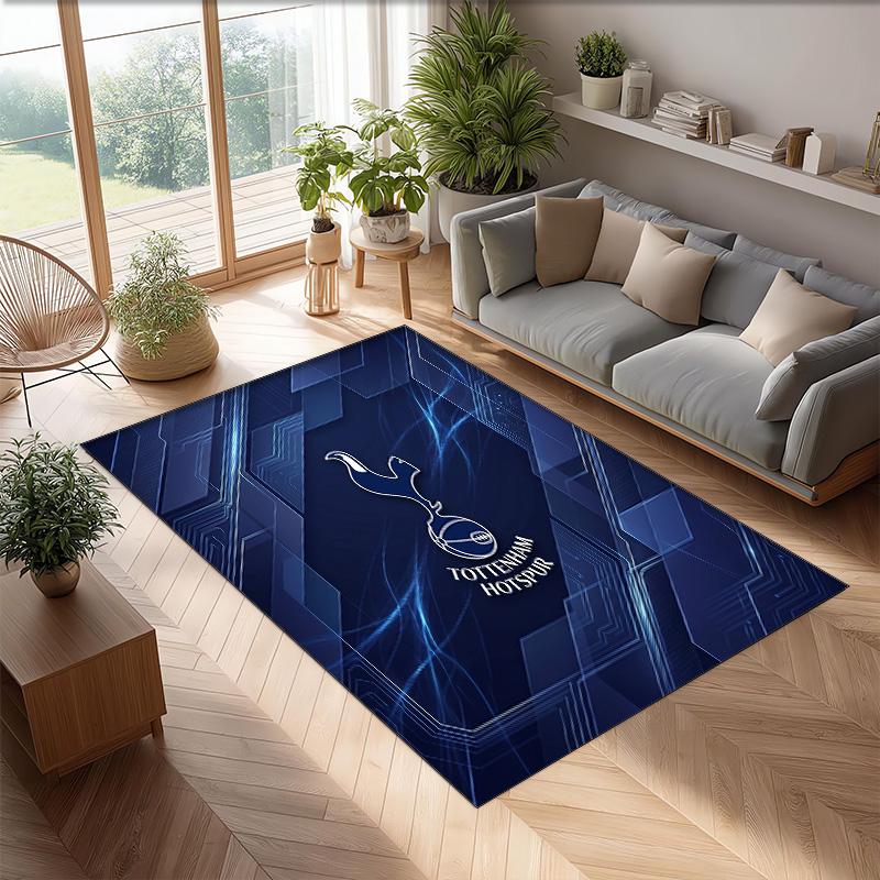 Tottenham Hotspur Bedrukte Flanellen Vloerkleed Antislip Zacht Polyester Vloerkleed Binnen Decoratie Mat voor Slaapkamer Woonkamer Bank