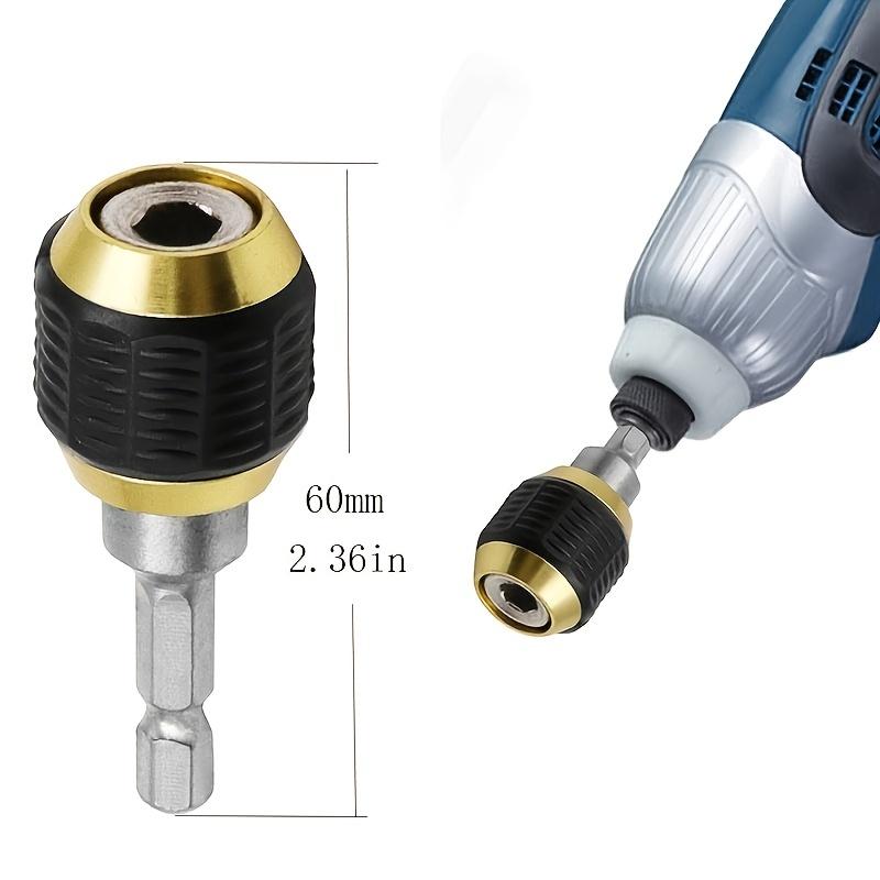 Bit Holder Magnetic 1/4" Hex Shank Drill Bit Extension, Coupling for Screwdriver Bits Nuts Drills Socket Driver Adapter2.4+6In