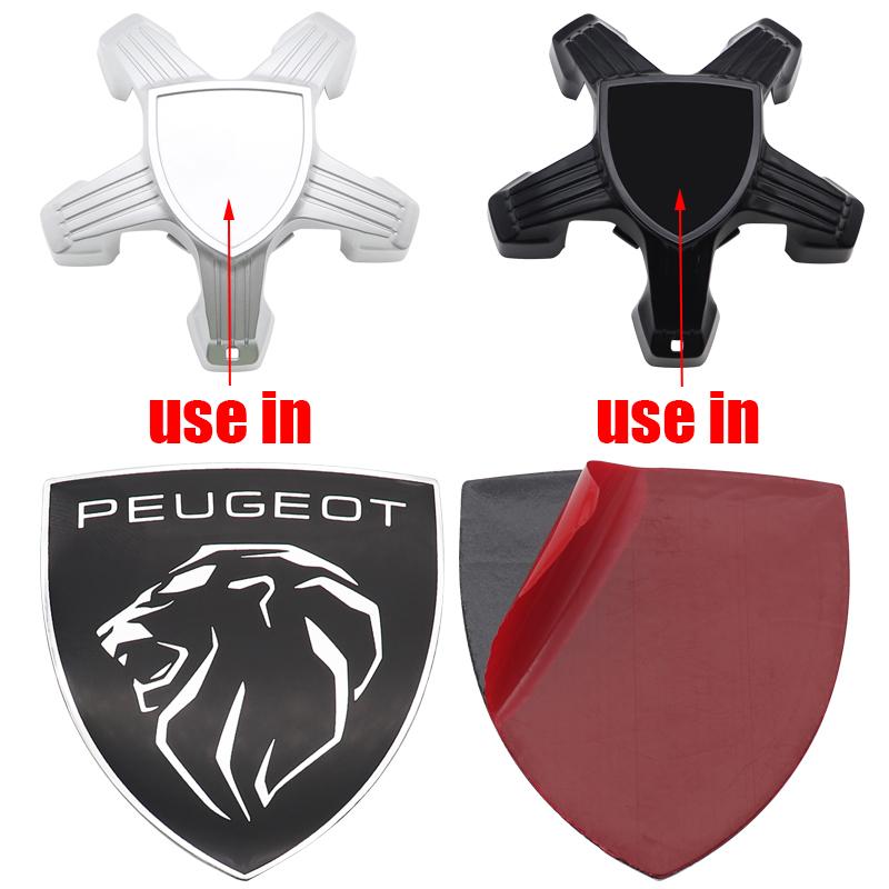 4pcs 3D new Hot sale 48mm Peugeot logo car emblem s Wheel Center Hub auto Rim refit badge covers sticker styling accessories
