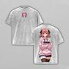 The Quintessential Quintuplets Anime T Shirt Nakano Nino Gothic Y2k Washed T-shirt Casual Loose Cotton Tees Tops Men Clothing