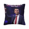 Pillow Case Charlie Kirk American Flag Polyester Pillow Cover Cute Funny Cushion Cover Pillowcases For Office Home Decorative