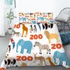 Funny Cartoon Animals Duvet Cover With Pillowcases Bear Chicken Rabbit Lions 3D Print Toddler Bedding Set For Kids Teens Decor