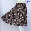 Floral Ice Silk Summer Midi Skirt with Elastic Waist for Middle-Aged & Elderly Women