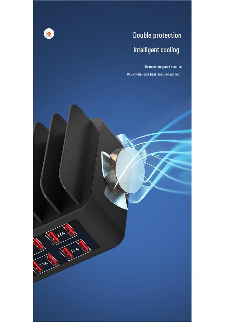 150W High-Power 16-Port USB Charging Station and Phone Stand