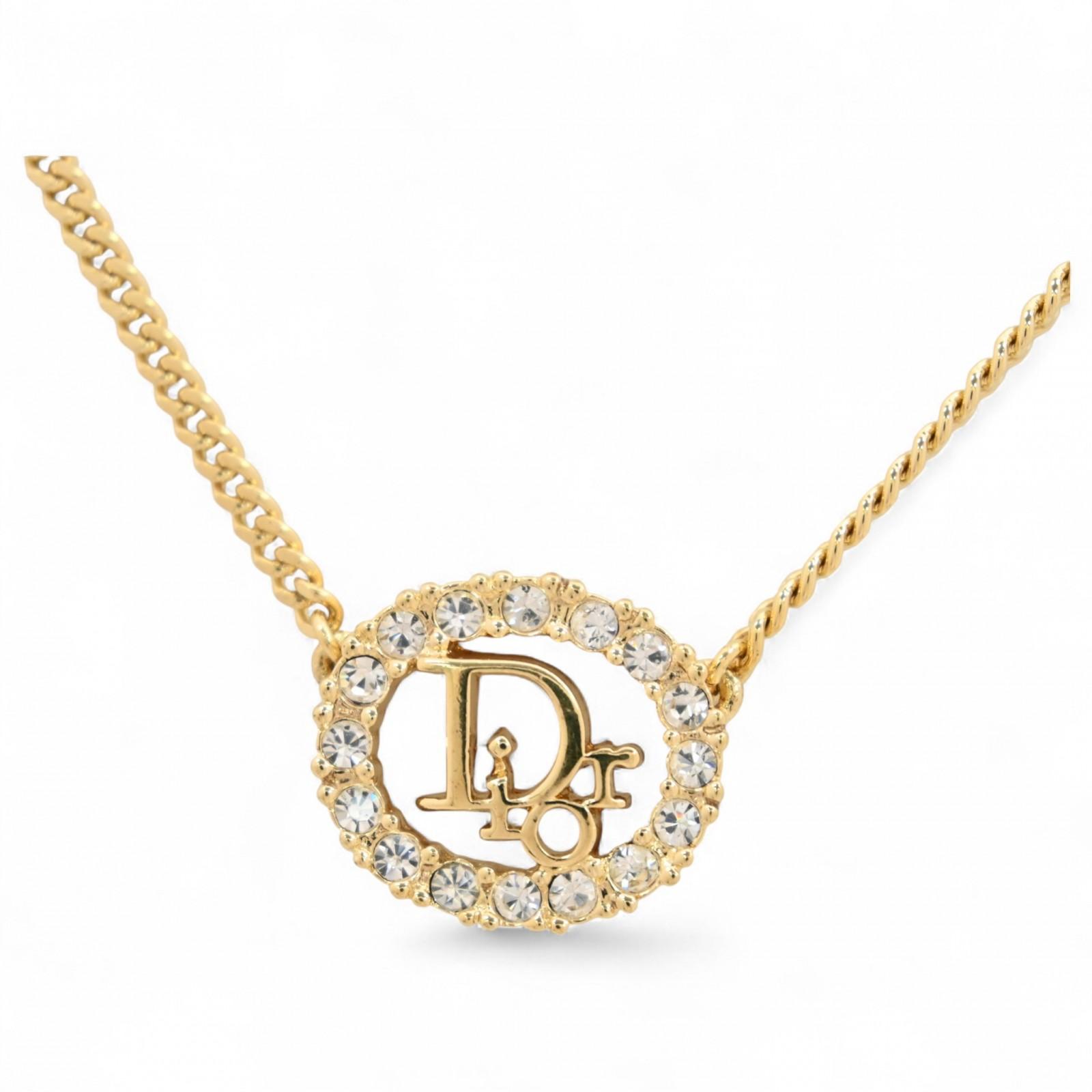 

Автентичне намисто DIOR Лого Страз Овальне di8809sn