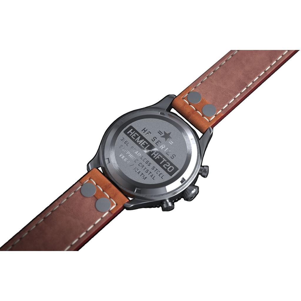 Hemel Chronograf Reverse Panda Ceramiczny Bezel Czarny Z Tarczą Super-LumiNova C3 Kwarcowy HF12 100M Zegarek Męski