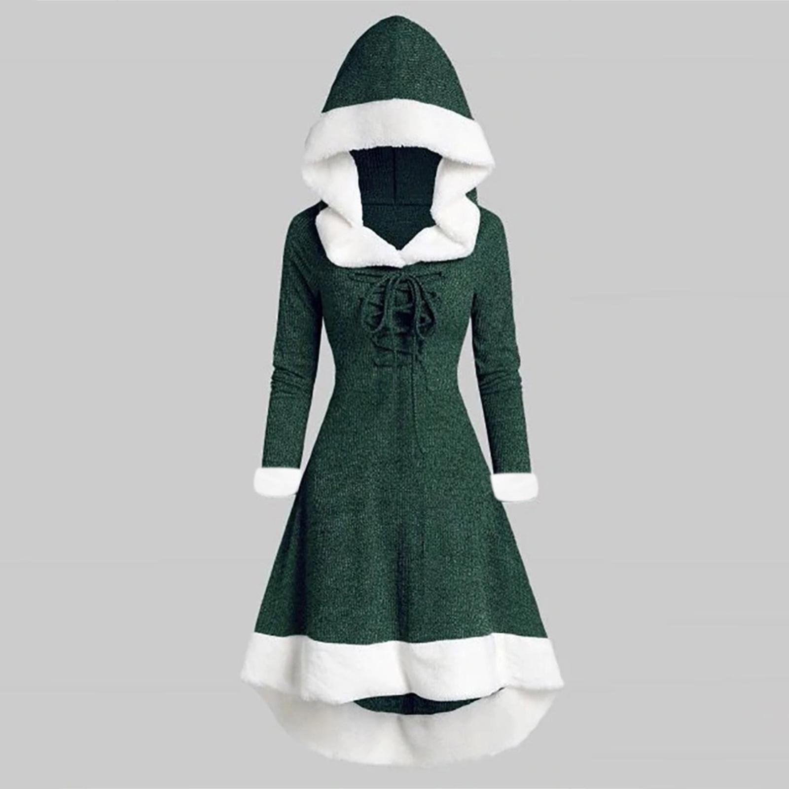 

Женское платье с длинными рукавами, капюшоном, пэчворк-подолом и нерегулярными длинными рукавами XXXL