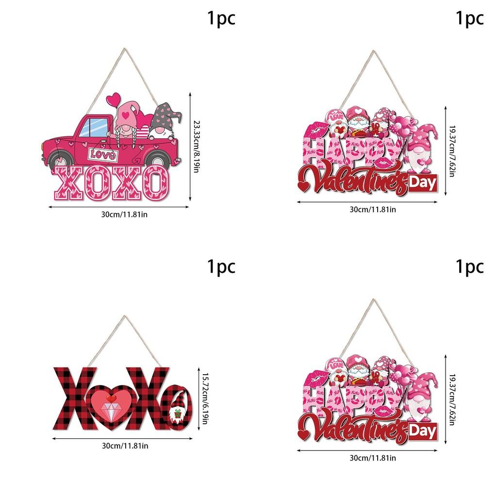 Heart Flower Paper Door Hanger Party Decor For Valentines Day Celebration