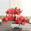 Artificial Plant Eye-catching Anti-fade Plastic Desktop Fake Potted Plants Ornaments for Home