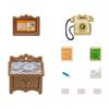 Sylvanian Families Furniture Stand ST Mark Certified Toy Dollhouse for Ages 3 and Sylvanian Families by Epoch [Telephone Set] Ka-501 Up,