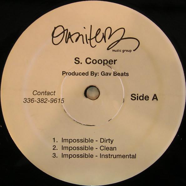

12inch Record S. COOPER - Impossible NONE Oanitez Music G US Rap & Hip-Hop/R&B Used