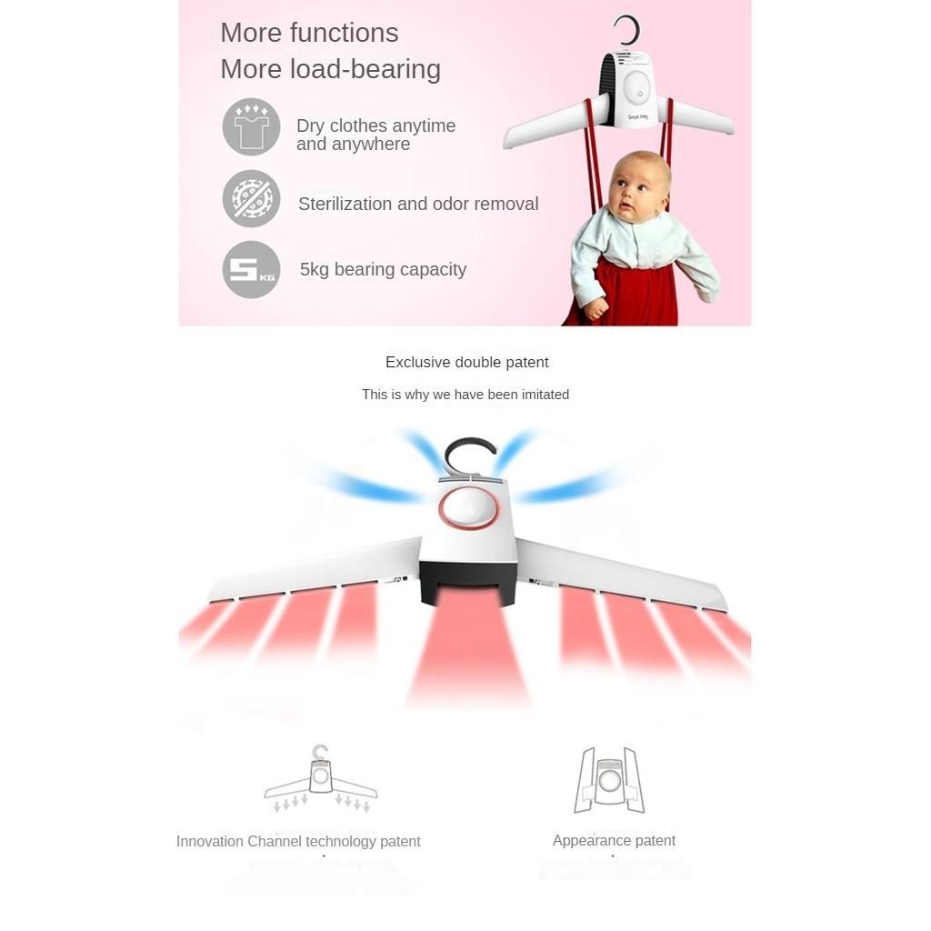 Smart Portable Electric Clothes Dryer Multi-function Quick Drying Machine Clothes/Shoe Drying Hanger 150W