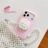 Polka Dot Rose Flower Stand Drop-Proof Case for iPhone 14/13/12, Apple 17/16/15 PROMAX