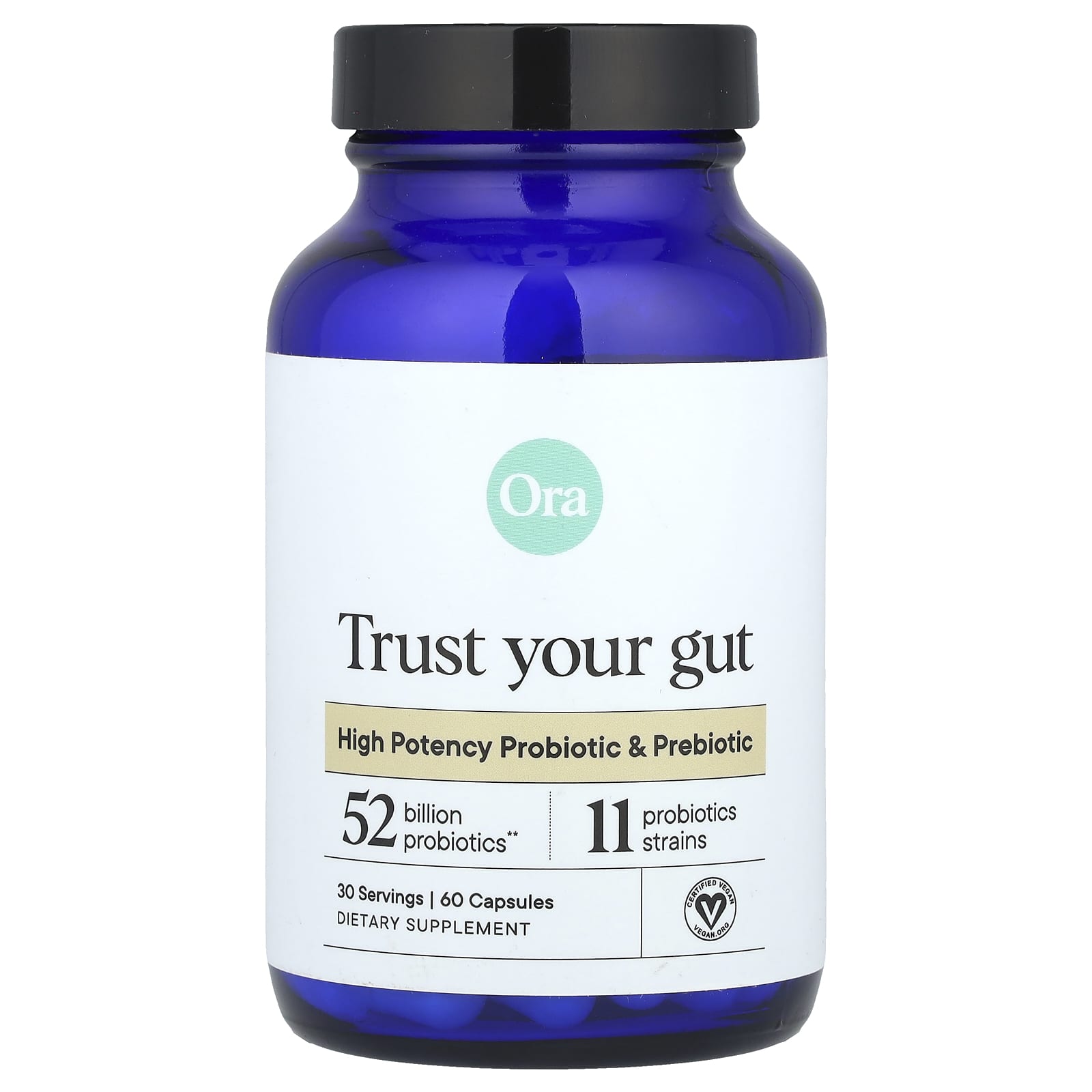 

Trusted Source, High Potency Probiotic & Prebiotic, 60 Capsules