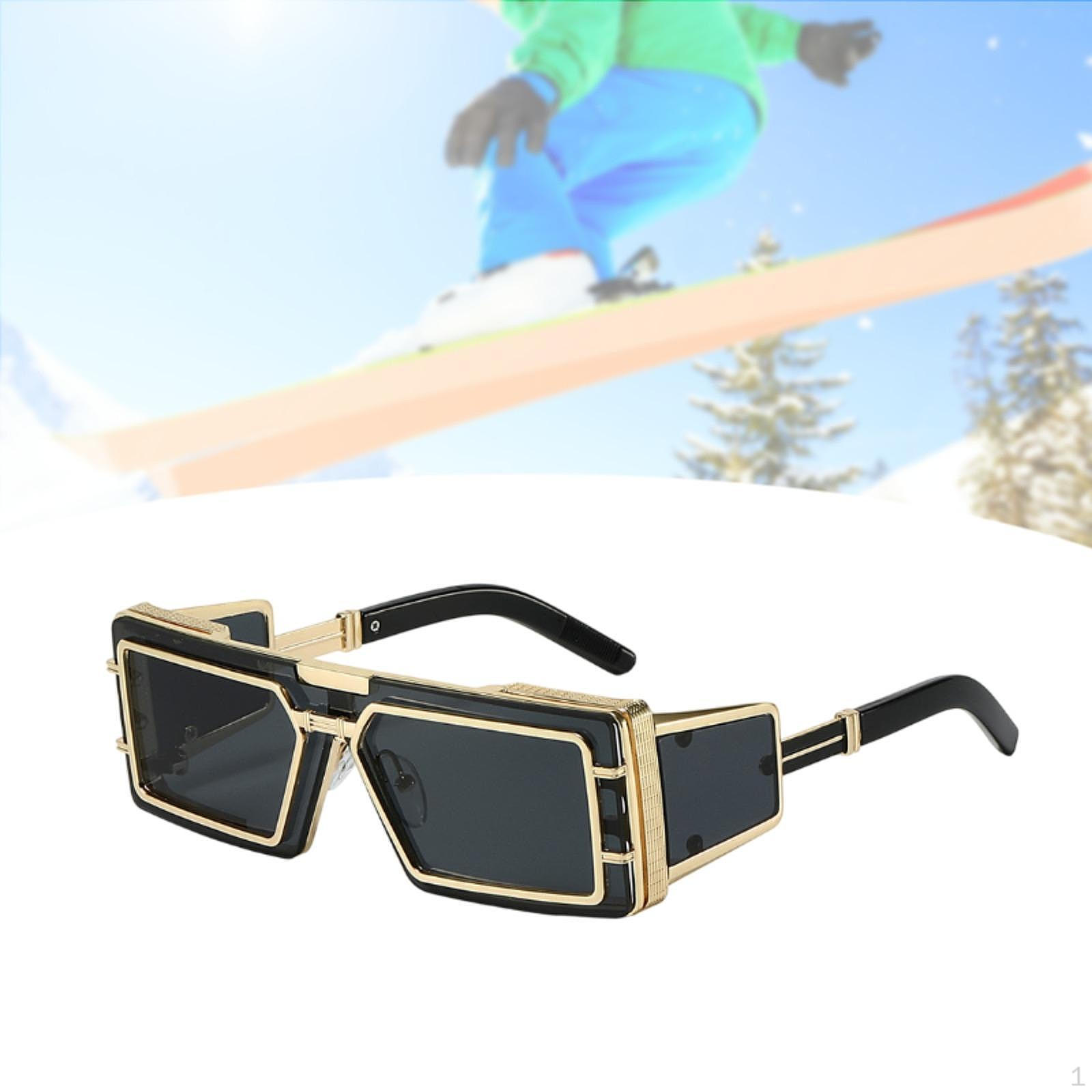 

Мужские квадратные солнцезащитные очки, солнцезащитные очки в стиле стимпанк, современные портативные очки в стиле ретро, модные очки чёрный