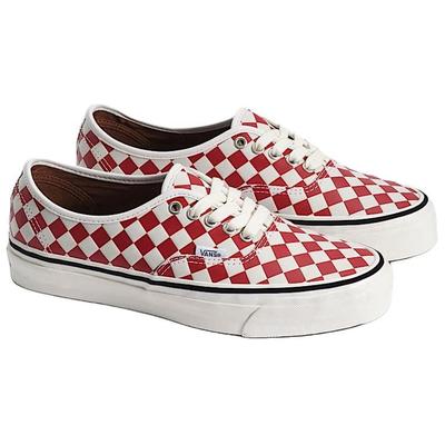 Scarpe da Skateboard Unisex Basse Autentiche Premium Bianco Rosso VN000D9NCIS