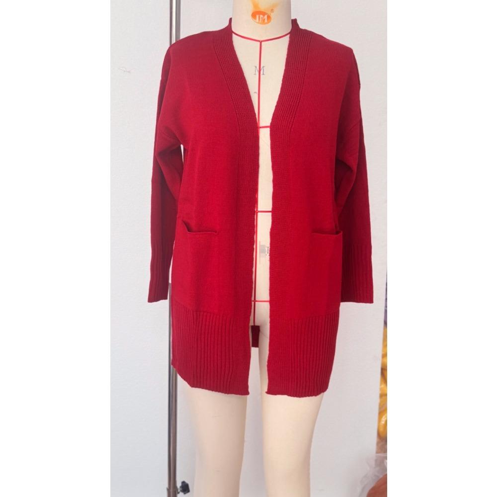 Pull décontracté ample à col en V pour femme Automne Hiver Tenue d'intérieur Pull en maille