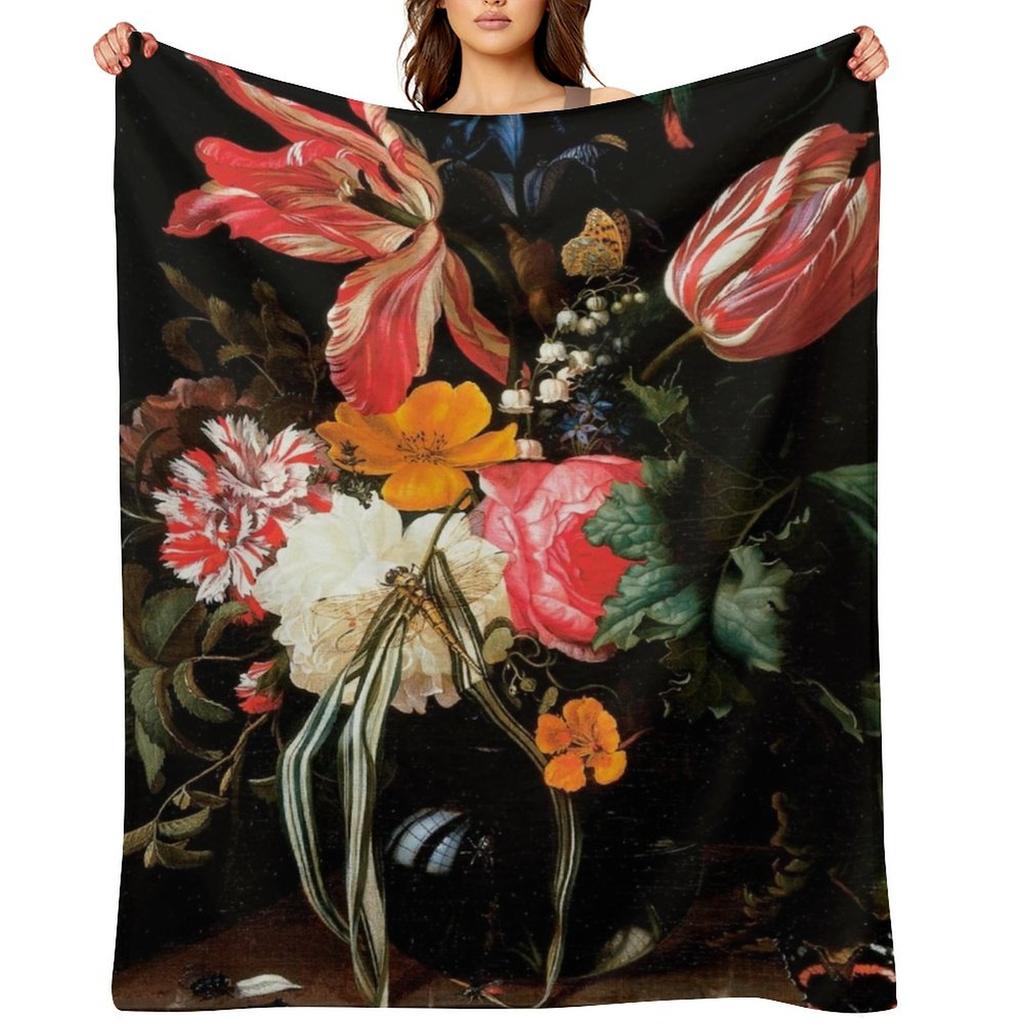 Still Life Flowers by Maria van Oosterwijck Throw Blanket Blankets For Baby Thin Heavy for winter Blankets