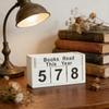 Wooden Books Read This Year Counter Sign for Tracking Reading Progress  Numbered Desktop Ornament Book Enthusiasts Gift