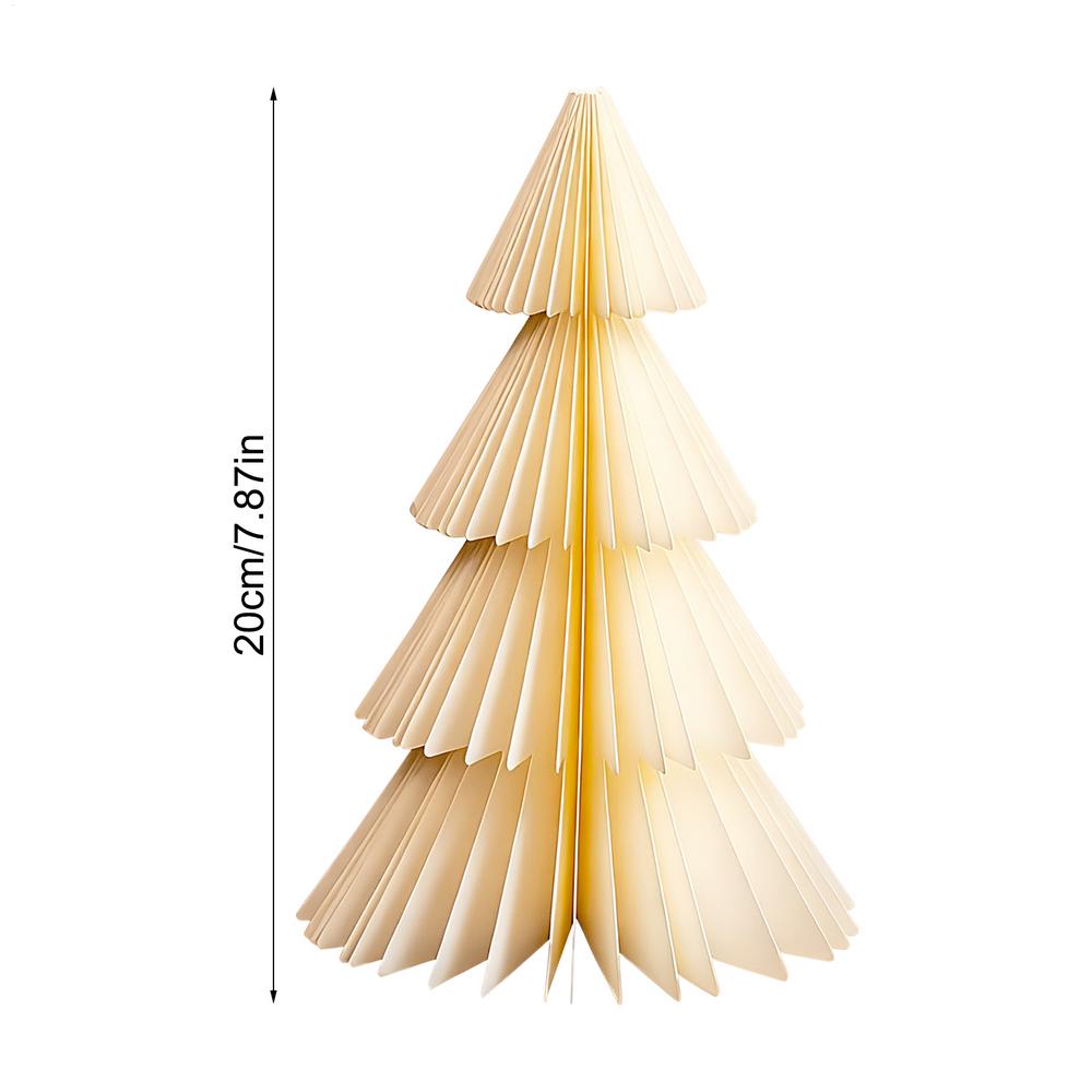 

3D Christmas Tree Honeycombs Desktop Ornaments Paper Flower Ball For Xmas Merry Christmas Theme Party Decoration as picture