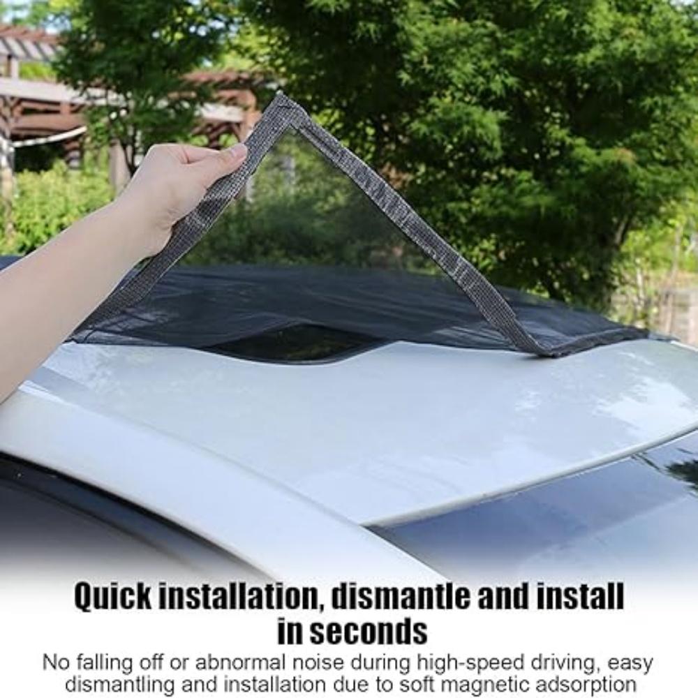 Magnetic Car Sunroof Sun Shade Breathable Mesh Mosquito Prevention Anti-Insect Thermal Insulation Window Screen Car Accessories