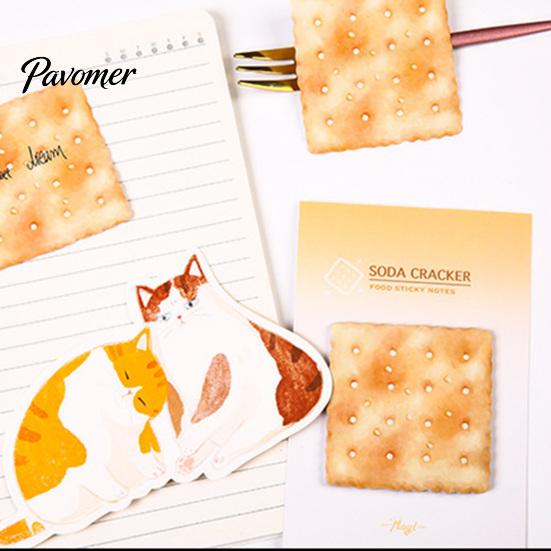 Mini Dessert Stick Notes Note Pads, Funny Toast Bread Cookie Cheese Design Cute Notepad, 30 Study Desk Accessories Sheets/Pad Self Memo Pad