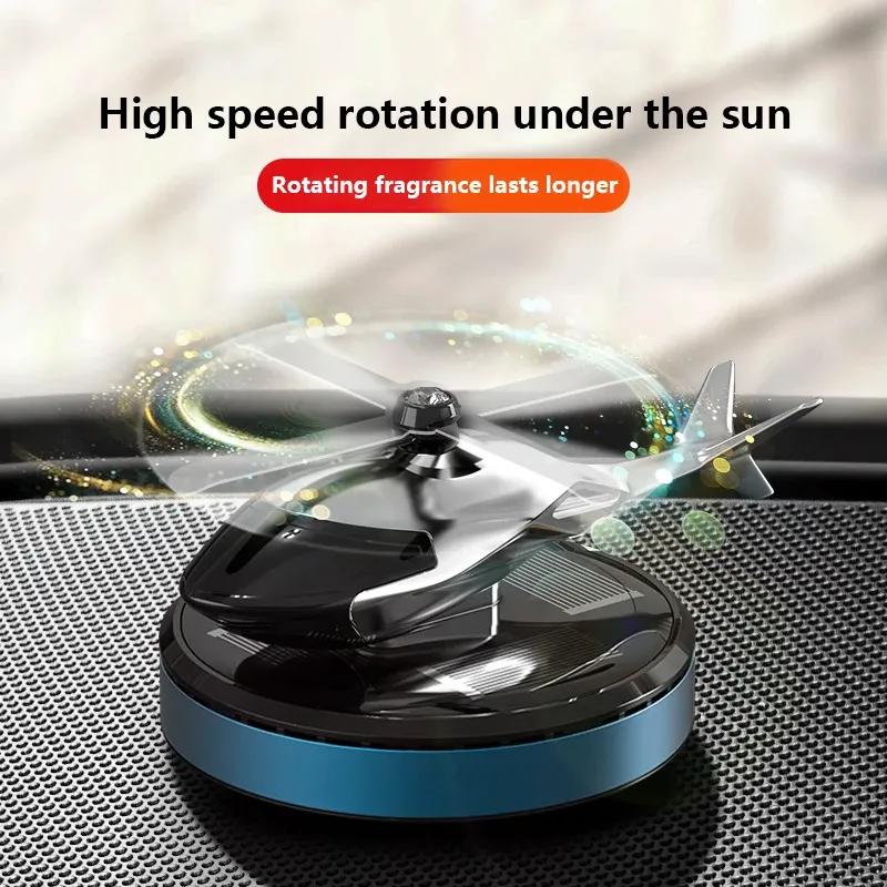 Solarbetriebener Lufterfrischer fürs Auto, Hubschrauber-Propeller, Duftzubehör, Innenraum-Accessoires, Aroma, origineller Parfüm-Diffusor, Dekor