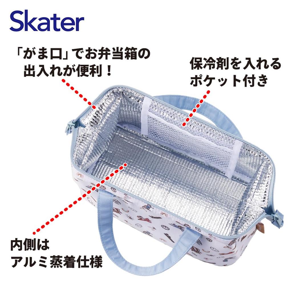 Skater Lunch Clasp Doraemon Sky Bag, Insulated, Closure, Women's, Sanrio, I'm Doraemon, Walk, KGA1-A