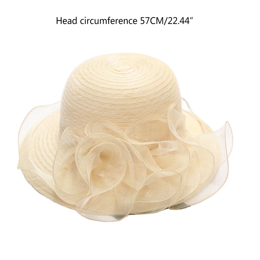 Women Fascinator Hat Church Fascinator Derby Hat for Women Church Hat Organza Tea Party Hat Wedding Bowler Hat Sun Hat