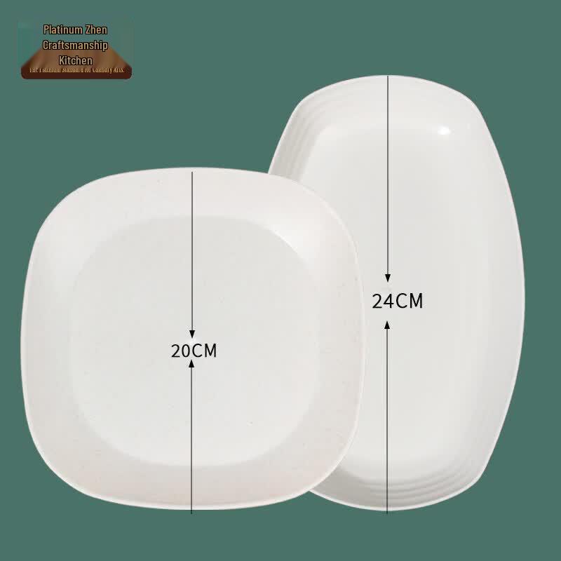 Biodegradable Rice Husk Disposable Plates Set
