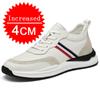 Fashion New Genuine Leather Men Height Increasing Shoes 4/6/8CM Outdoor Casual Sneakers Men Fashion Sports Shoes Men Size 37-43