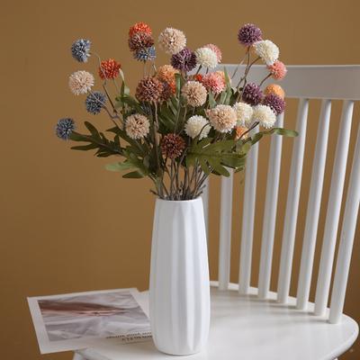 9Pcs Autumn Dandelion Fake Flower, Home Decoration Wedding Indoor and Outdoor Arrangement Dandelion Fake Flower
