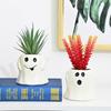Ghost Planter Ceramic Cute Ghost Flowerpot Halloween Ghost Pot with Funny Expressions Gift