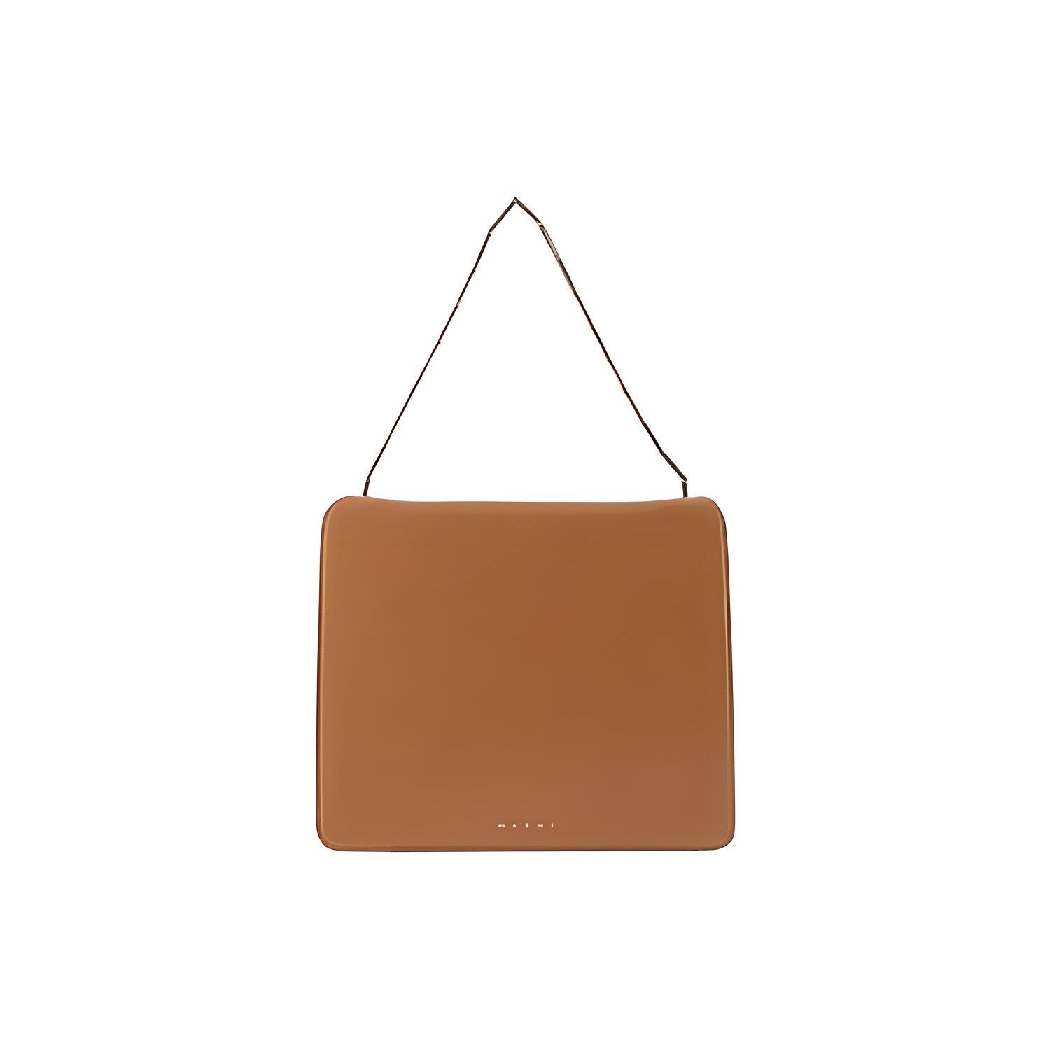 

Marni Minimalist Fashion Flap Leather Shoulder Tote Bag Women Bags Camel BMMP0014YOP2535-00M35 Basic Set (Bag+Dust Bag)