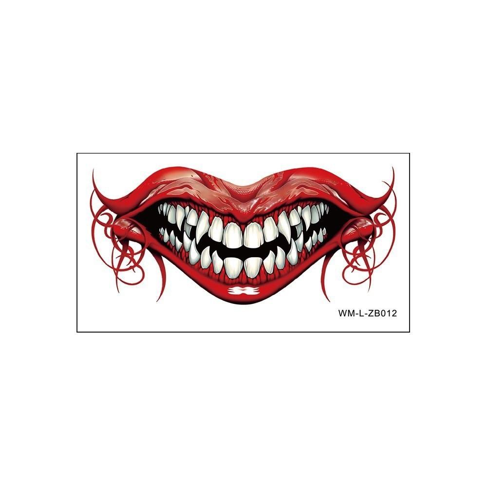 Long-lasting Zombie Cosplay Props Waterproof Bloody Makeup Tattoo Sticker  Festival Carnival