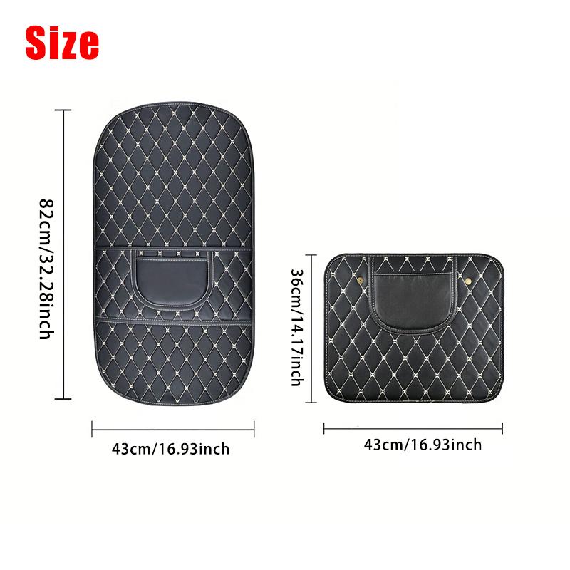 New Car Anti-Kick Mats PU Leather Auto Seat Back Mats Protector Cover For Children Car Back Seat Anti-Dirty Pad Car Accessories