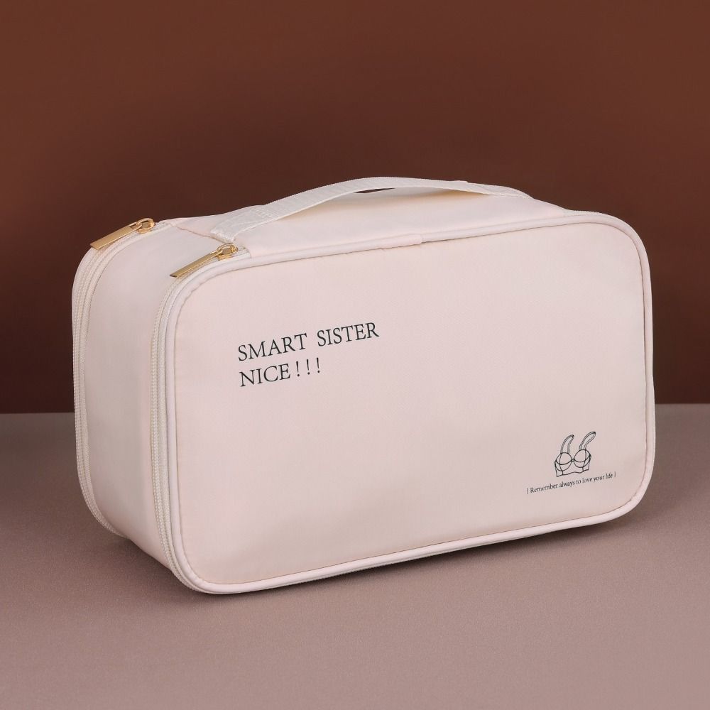 Large Capacity Underwear Storage Bag Space Saving Reusable Travel Bra Organizer Dustproof Double-deck Cosmetics Clothes Pouch